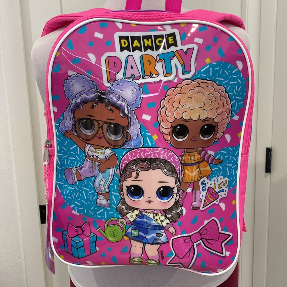 NWT LOL Surprise Dance Party Pink Girls 15” Backpack